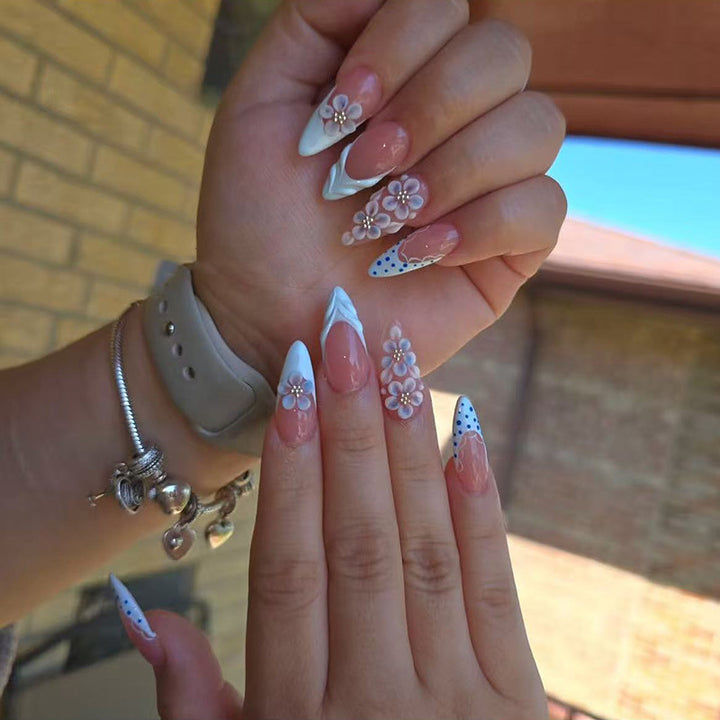 Floral Accent Nail Art Extensions Bowlift