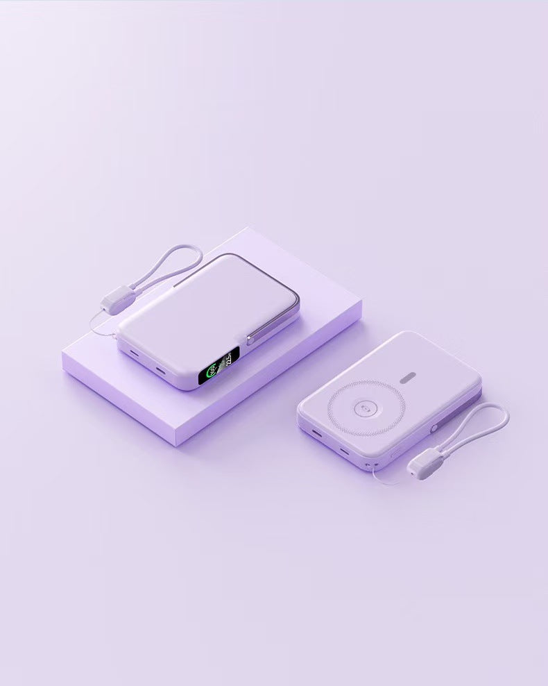 Powerbank with Integrated Wireless Charging Function and LCD Display Bowlift