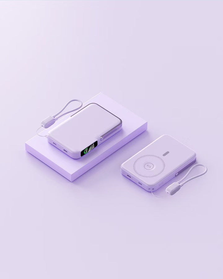 Powerbank with Integrated Wireless Charging Function and LCD Display Bowlift