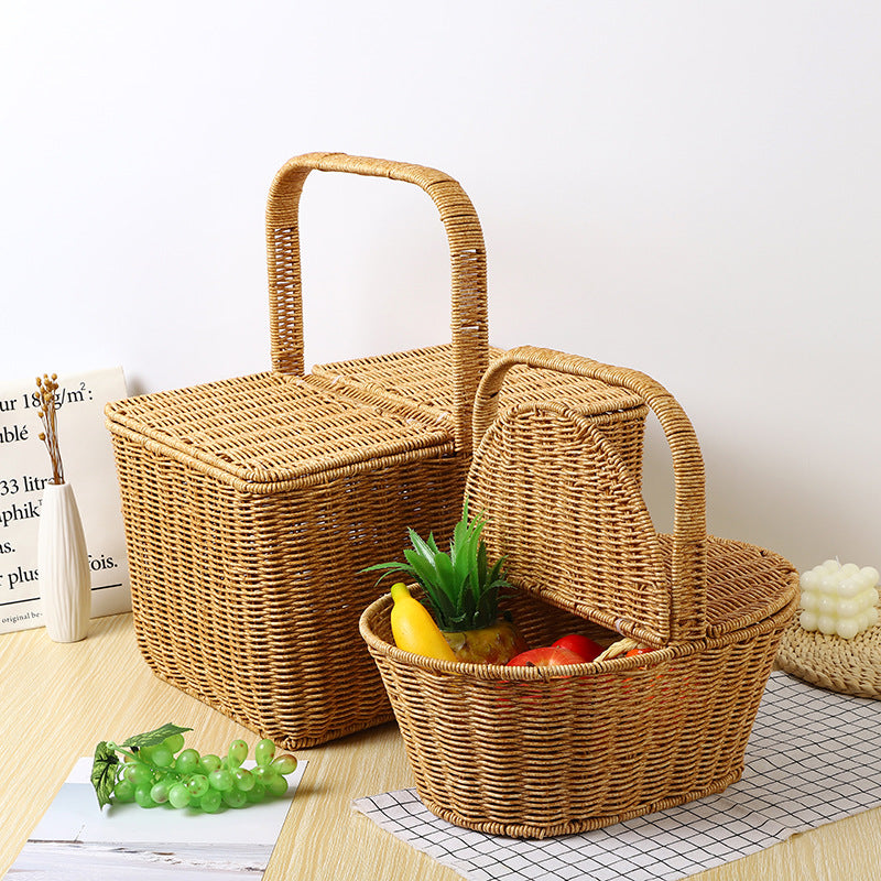 Woven Picnic Basket Bowlift