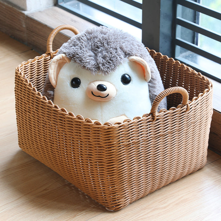 Stylish Woven Storage Basket with Ergonomic Handles Bowlift
