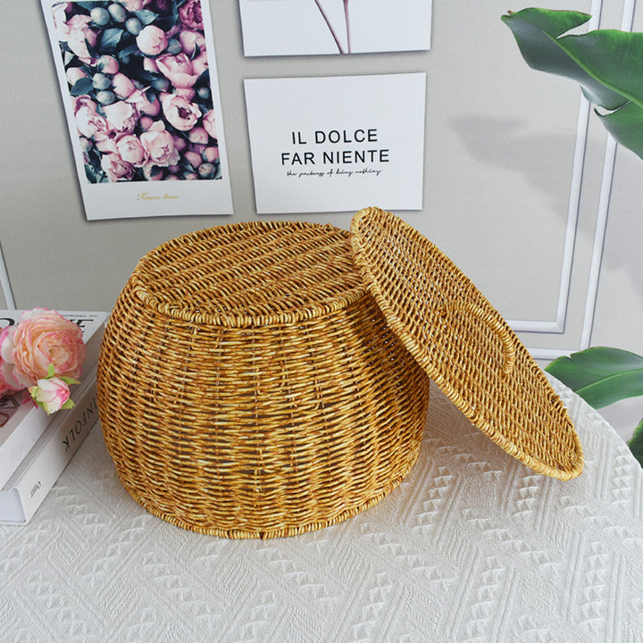 Home Storage Wicker Basket Bowlift