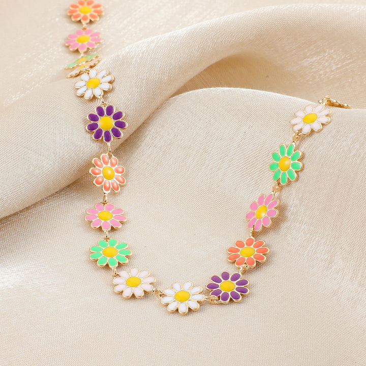 Floral Charm Statement Necklace Bowlift