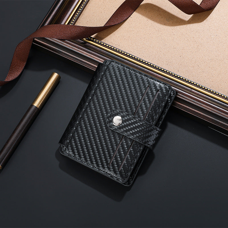 Carbon Fiber Textured Compact Wallet Bowlift