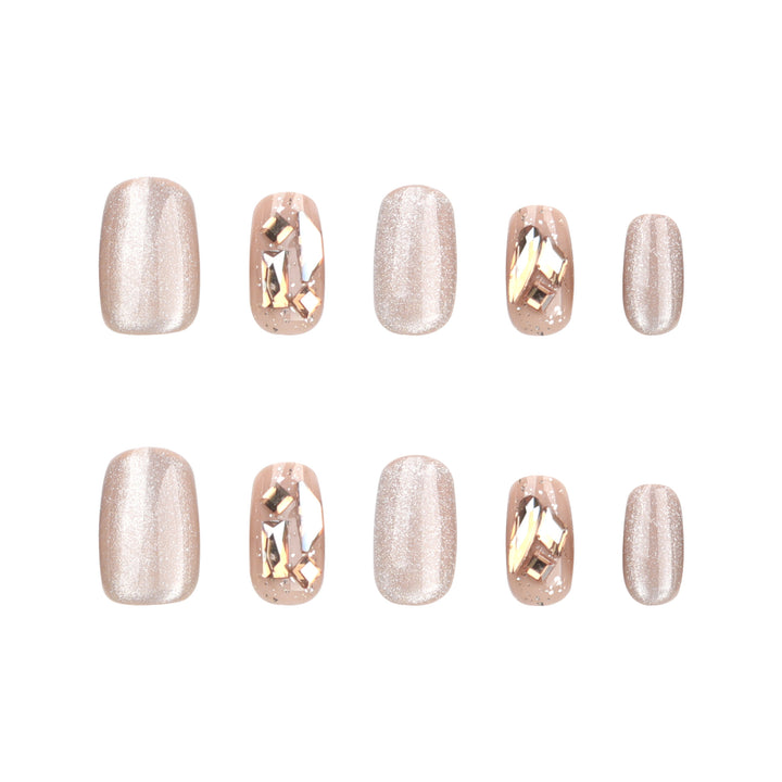 Elegant Nail Art with Glamorous Accents Bowlift