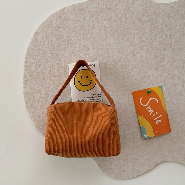 Plush shopping bag with modern ribbed design Bowlift