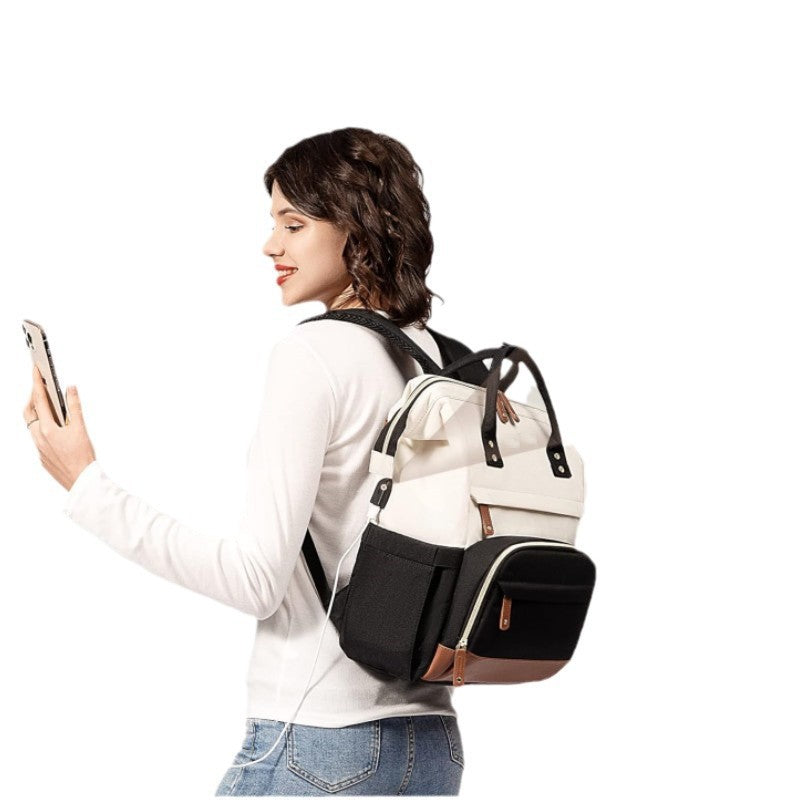 Multifunctional Backpack with Stylish Leather Accents Bowlift