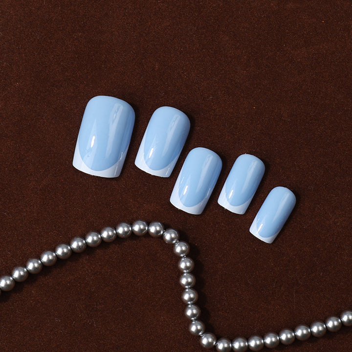 Premium French Tip Press-On Nail Set Bowlift
