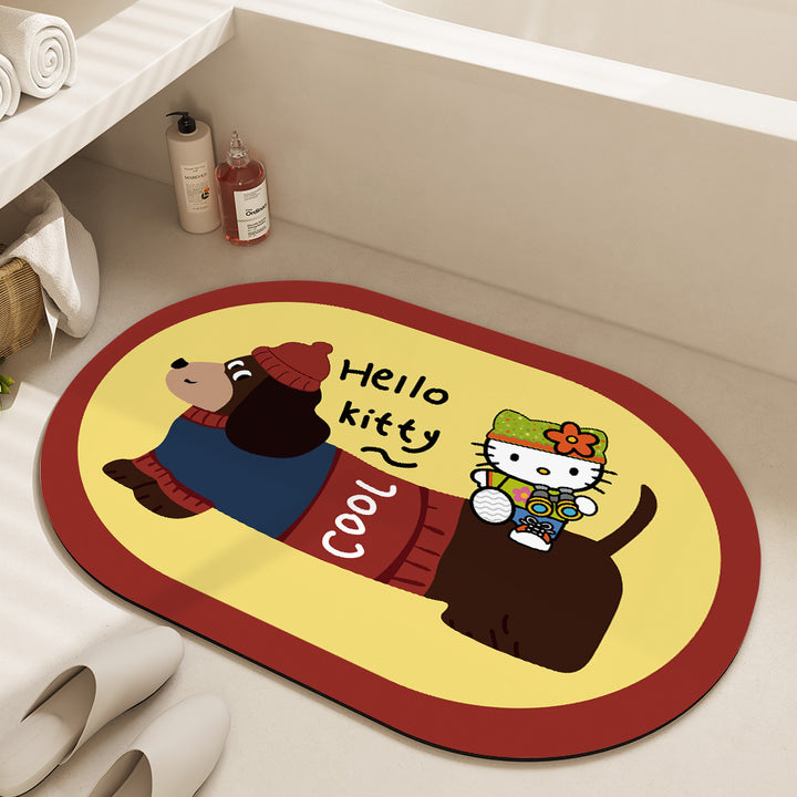 Plush Cartoon-Themed Area Mat