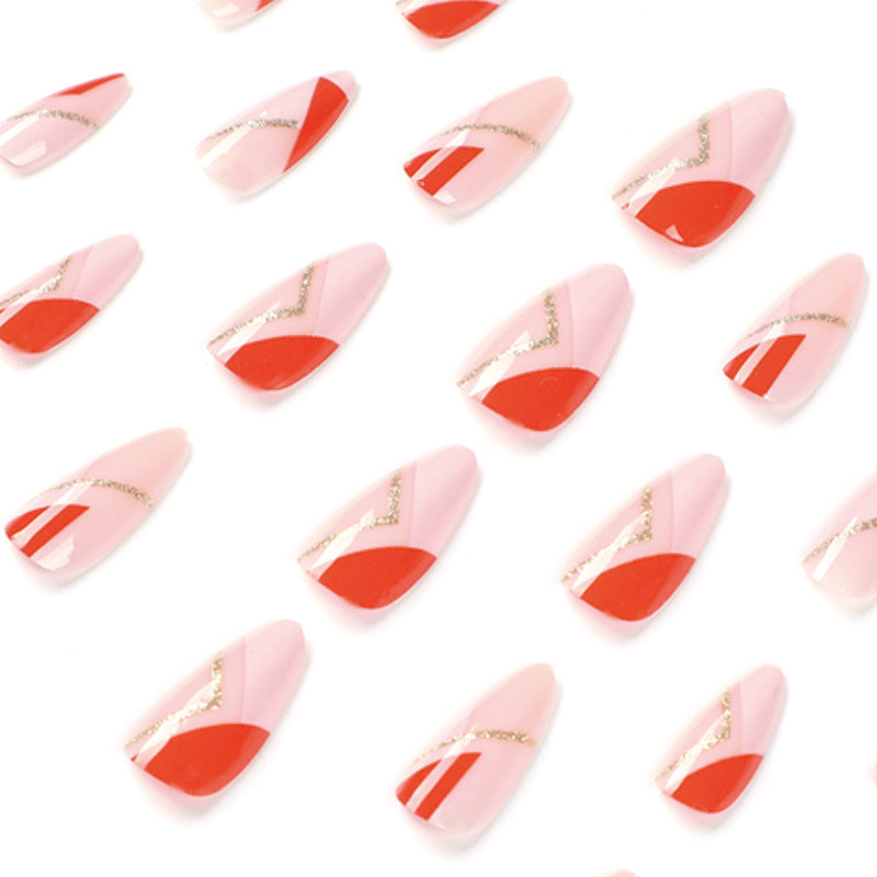 Artful nail art with geometric accents and metallic details Bowlift