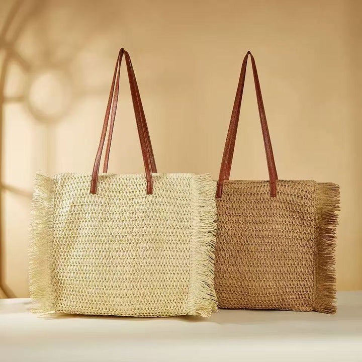 Elegant Raffia Shopping Bag Bowlift