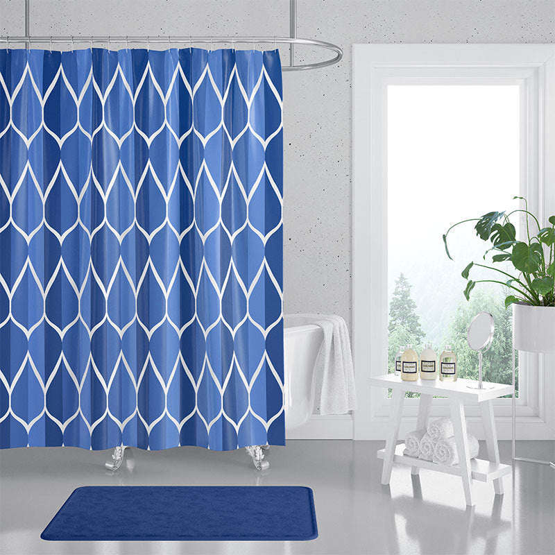 Women's Contemporary Diamond Pattern Shower Curtain Bowlift