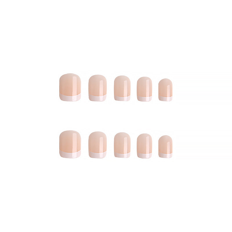 Artistic French Tip Artificial Nails Bowlift