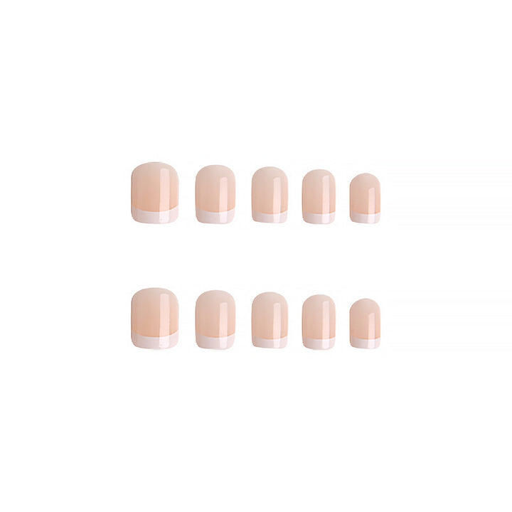 Artistic French Tip Artificial Nails Bowlift