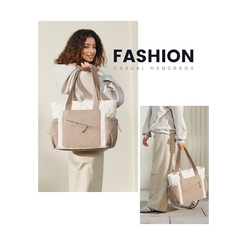 Stylish and Functional Tote Bag with Separate Cosmetic Bag Bowlift