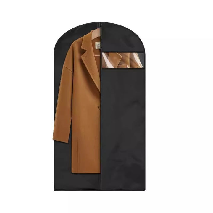 Long Travel Garment Bag for Suits and Coats with Clear Viewing Window and Full-Length Zipper Bowlift