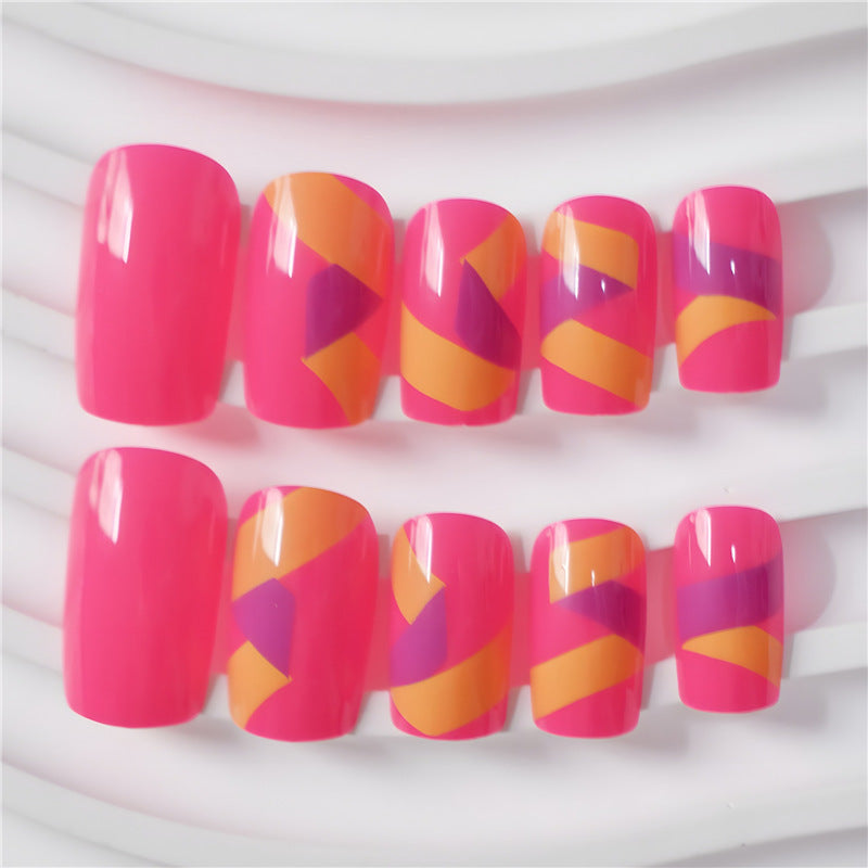 Vibrant Nail Art Press-On Set Bowlift