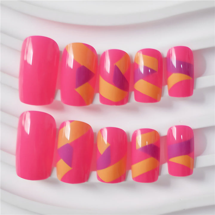 Vibrant Nail Art Press-On Set Bowlift