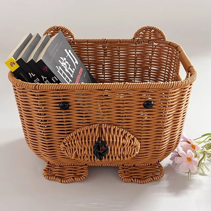 Handcrafted natural material storage basket Bowlift