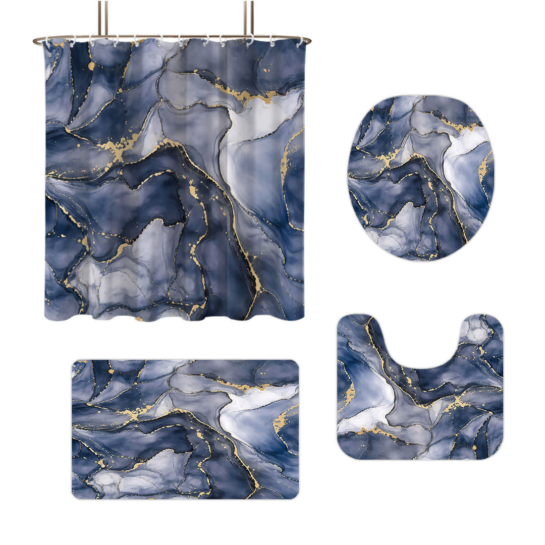Digital Floral Theme Bathroom Décor Set Bowlift