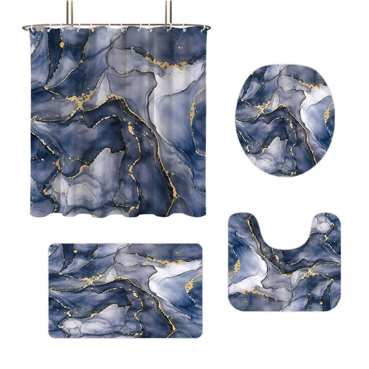 Digital Floral Theme Bathroom Décor Set Bowlift