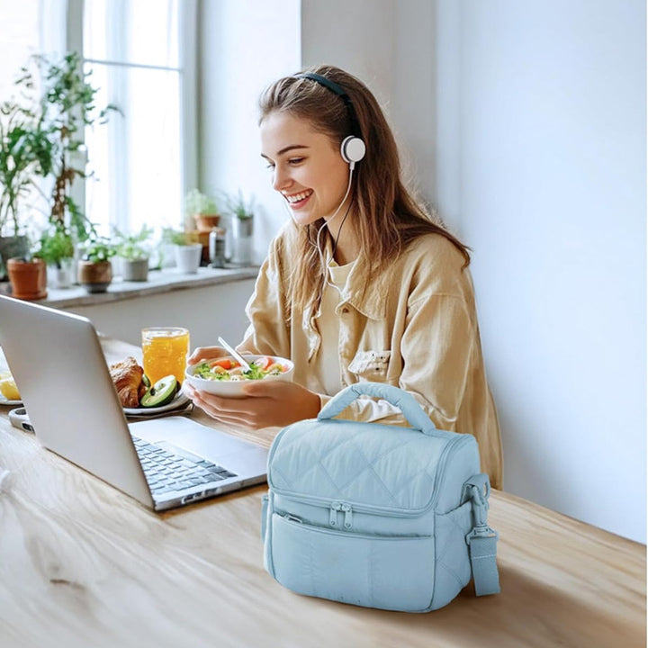 Insulated Lunch Bag with Multiple Compartments Bowlift