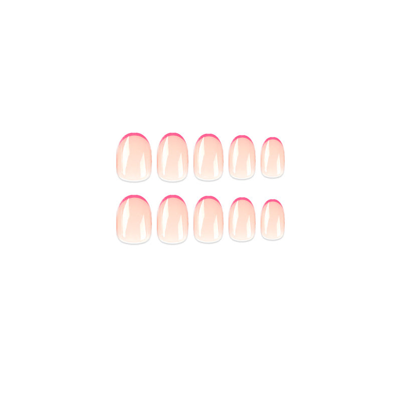 Artful Nail Extensions with Gradient and Accents Bowlift