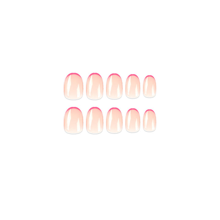 Artful Nail Extensions with Gradient and Accents Bowlift