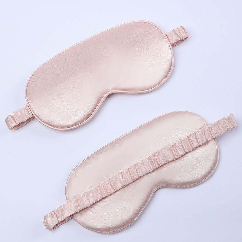 Women's nano silk sleep mask with padded eye area, adjustable elastic band, and storage pouch Bowlift