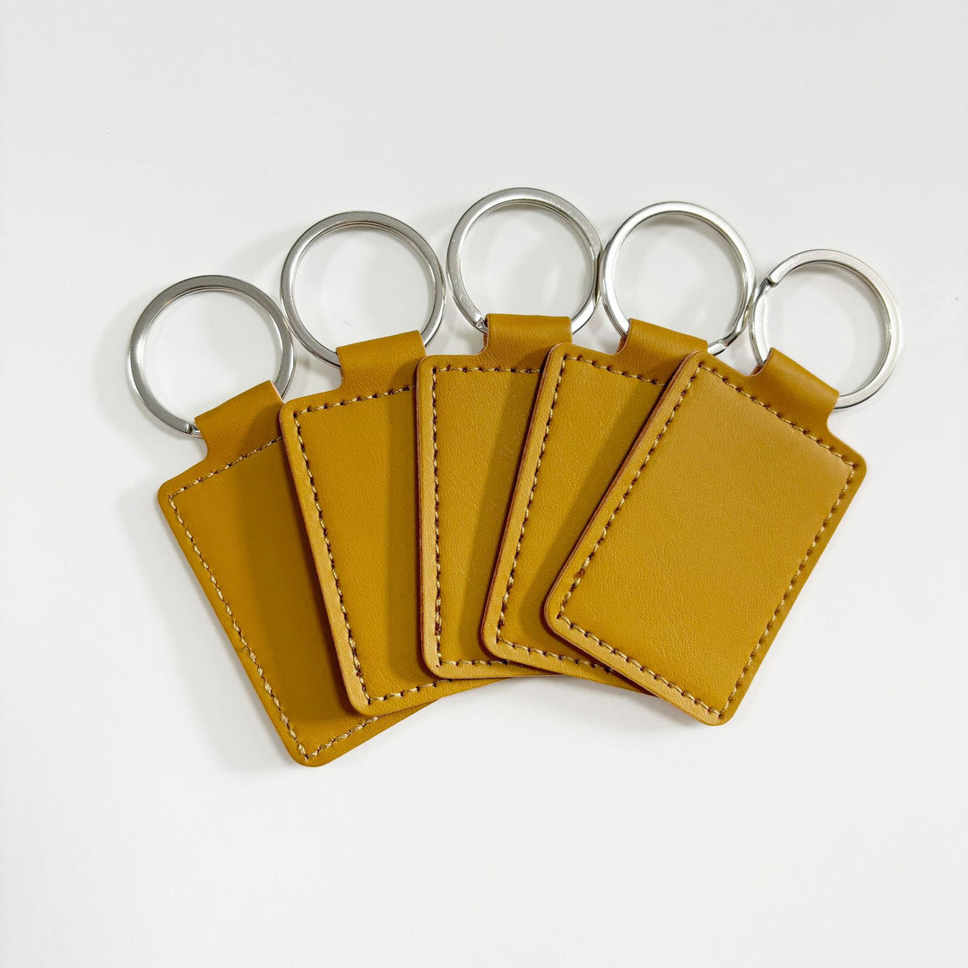 Unisex keychain made of high-quality synthetic leather with custom label Bowlift