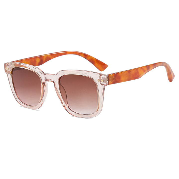 Women's Square Sunglasses with Modern Transparent Frame and UV Protection Bowlift
