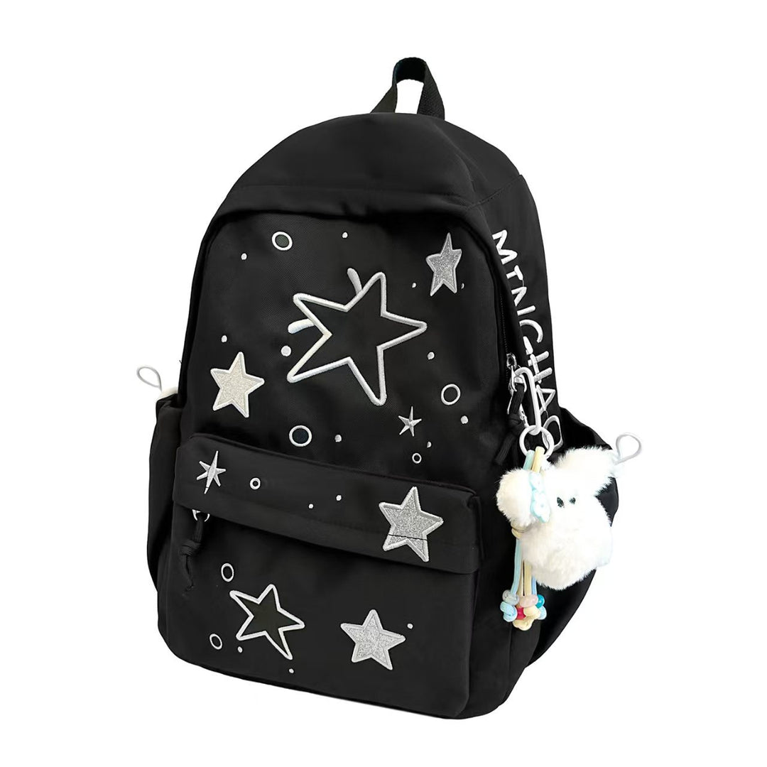 Star-Embroidered Lightweight Backpack Bowlift