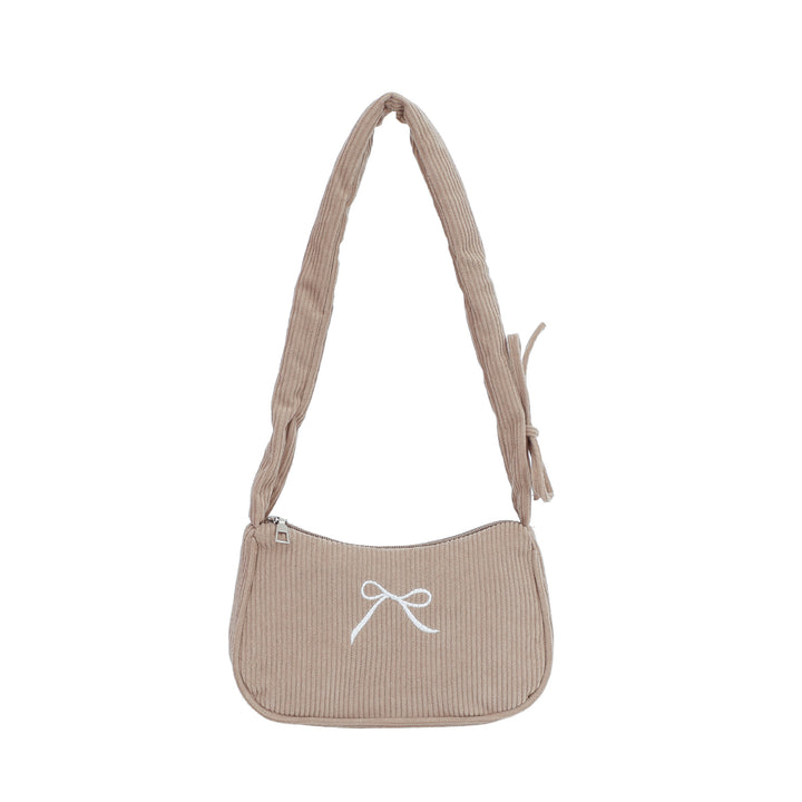 WoElegant Textured Corduroy Crossbody Bag Bowlift