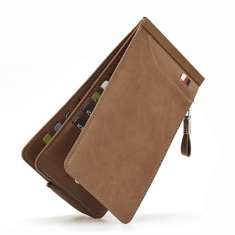 RFID-Blocking Zippered Leather Card Holder Bowlift