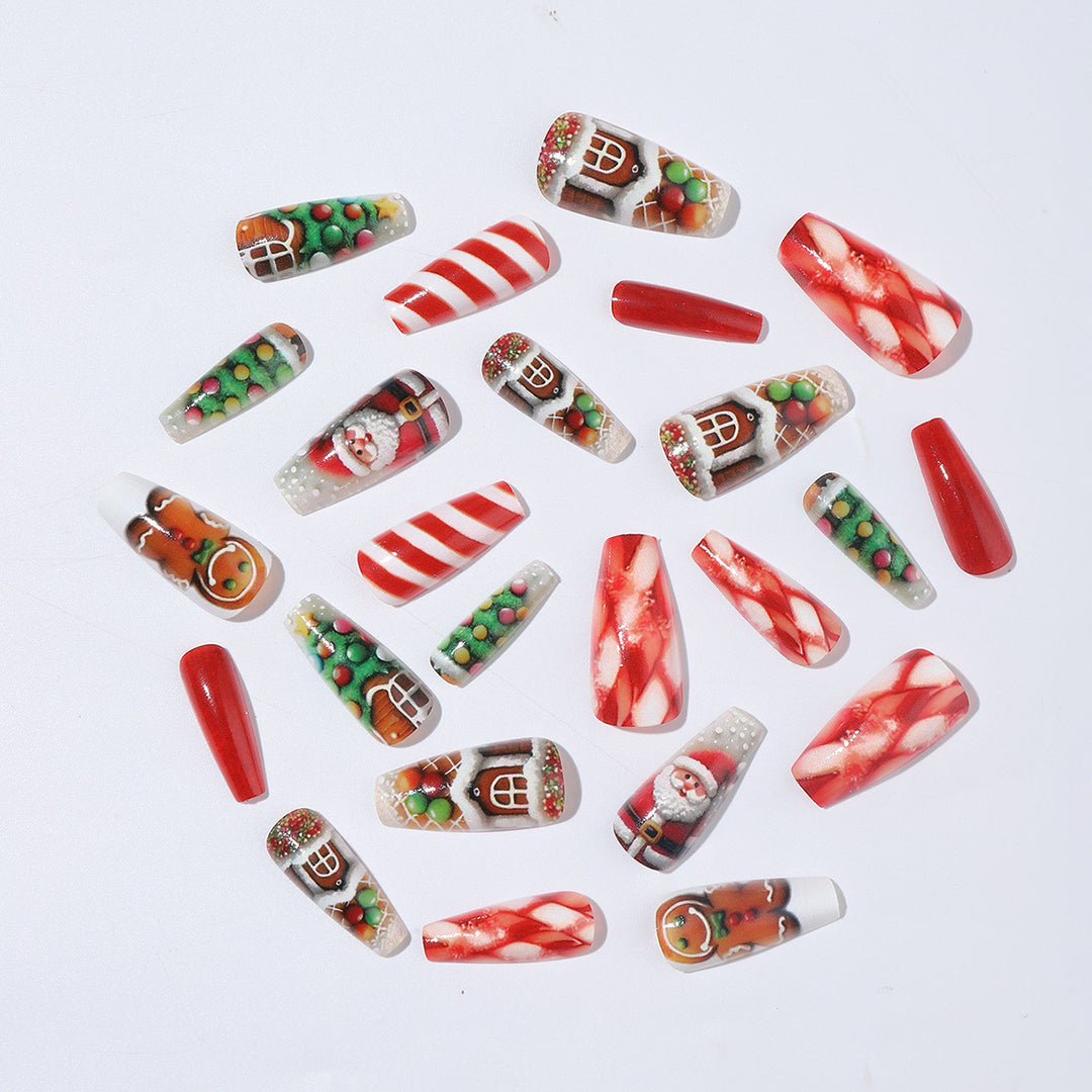 Creative nail art set with Christmas designs Bowlift