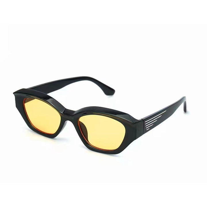 Women's designer sunglasses with distinctive polygonal frame and UV protection Bowlift