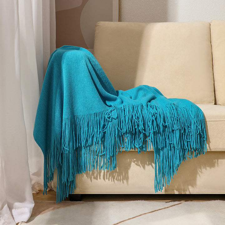 Luxurious Plush Fringe Throw Blanket