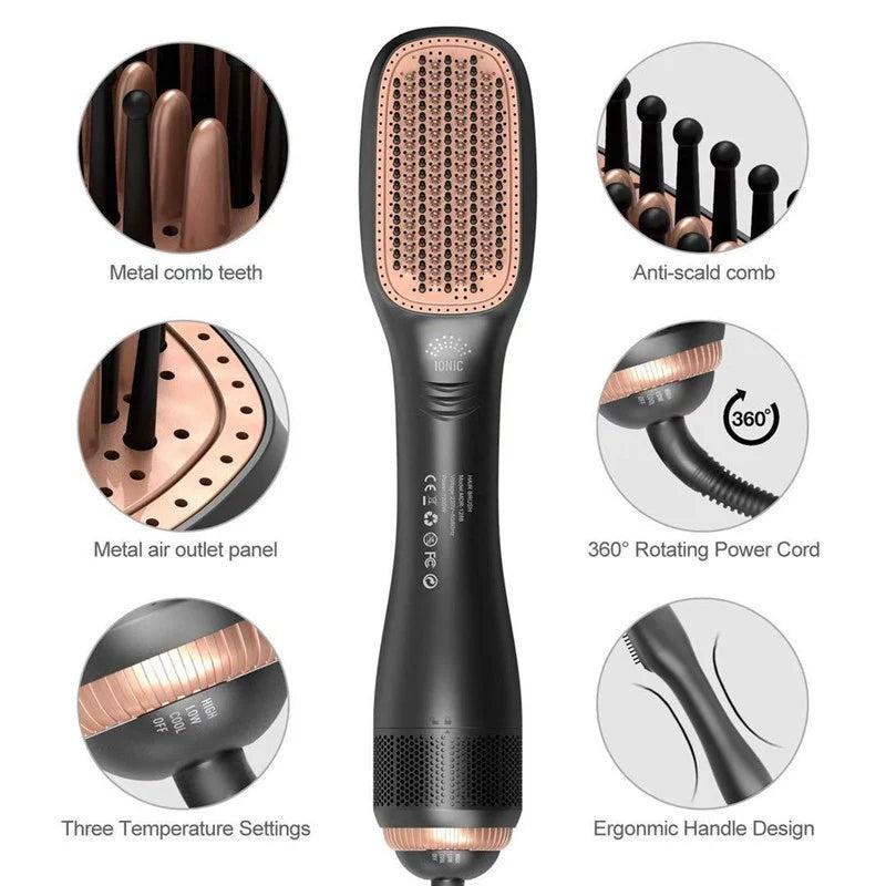 3-in-1 Ionic Hot Air Hair Dryer Brush