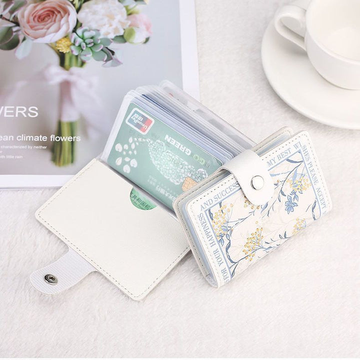 Elegant Rose Print Wallet Bowlift