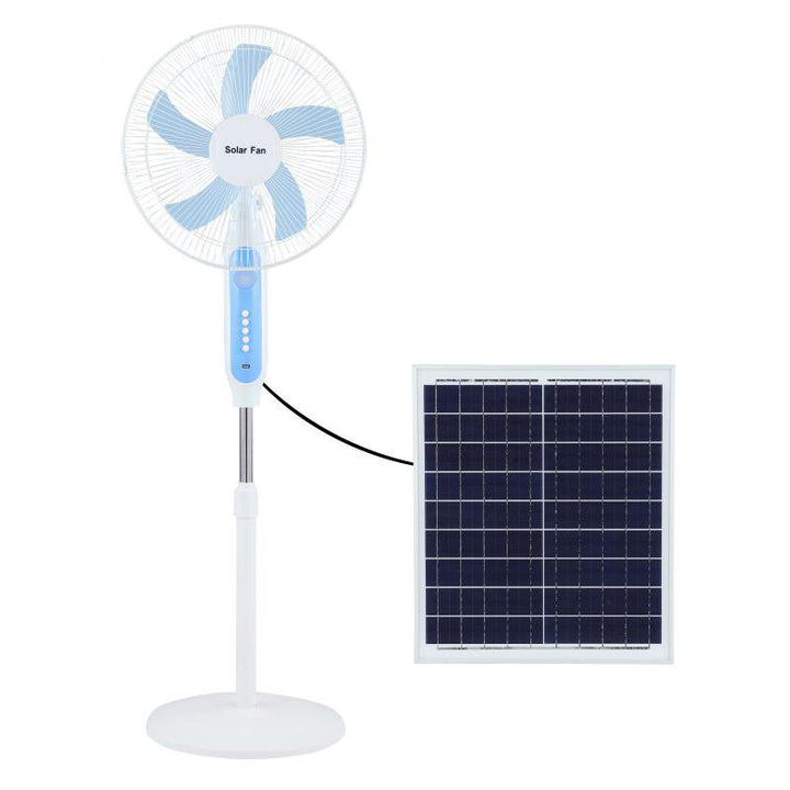 Unisex Solar Powered Stand Fan with Adjustable Tilt Angle and Efficient Fan Blades Bowlift