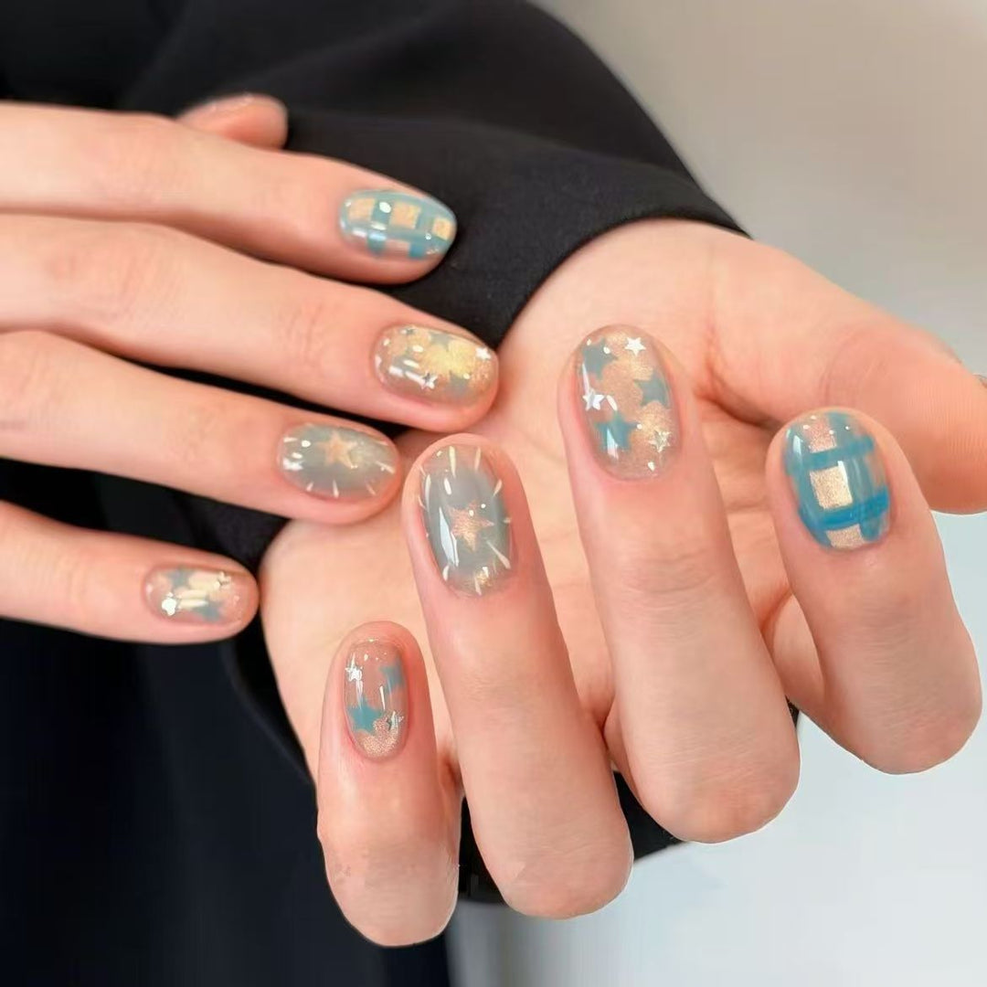 Cute Character Press-On Nail Art Set Bowlift