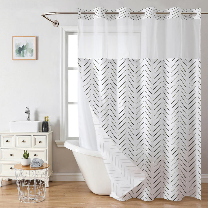 Artistic Floral Shower Curtain Bowlift