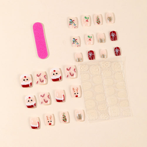 Festive Holiday-Themed 3D Nail Art Bowlift