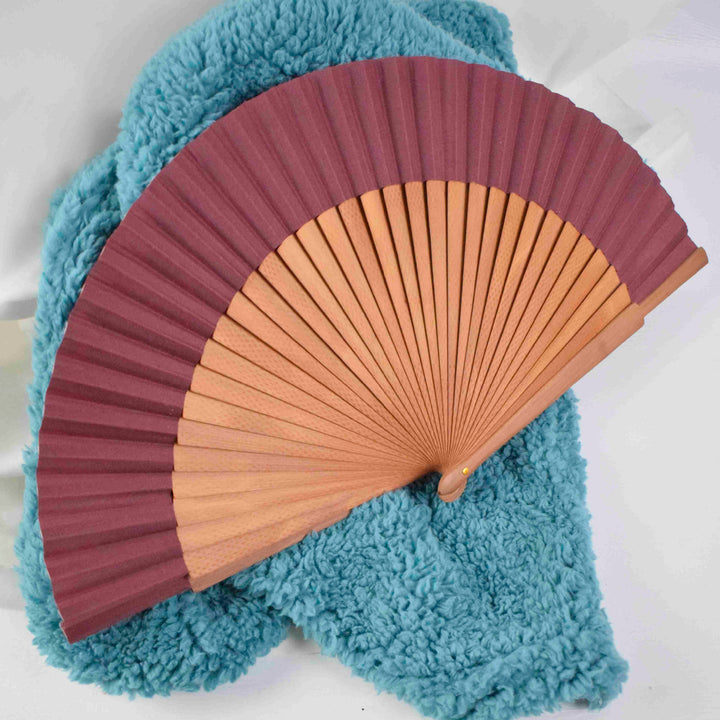 Ladies fan made of high-quality paper with stylish wooden frame Bowlift