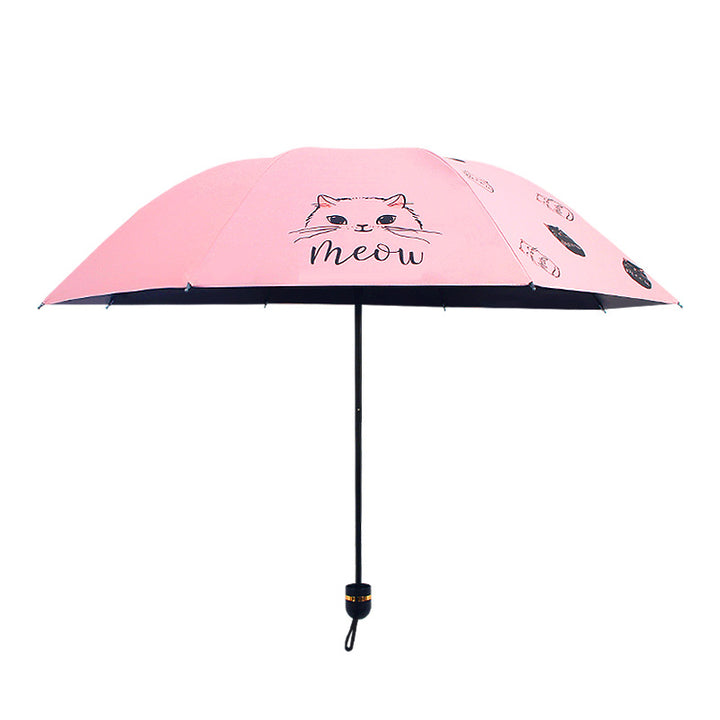 Ladies umbrella with playful cat design Bowlift
