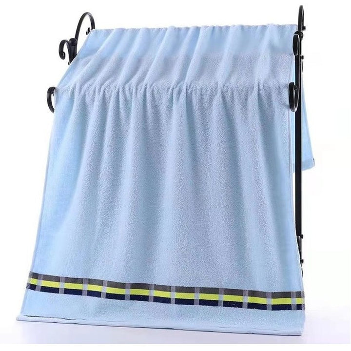 Women’s terry bath towel with elegant striped border Bowlift