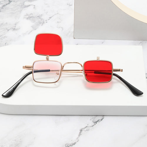 Ladies Designer Sunglasses with Square Metal Frame Bowlift