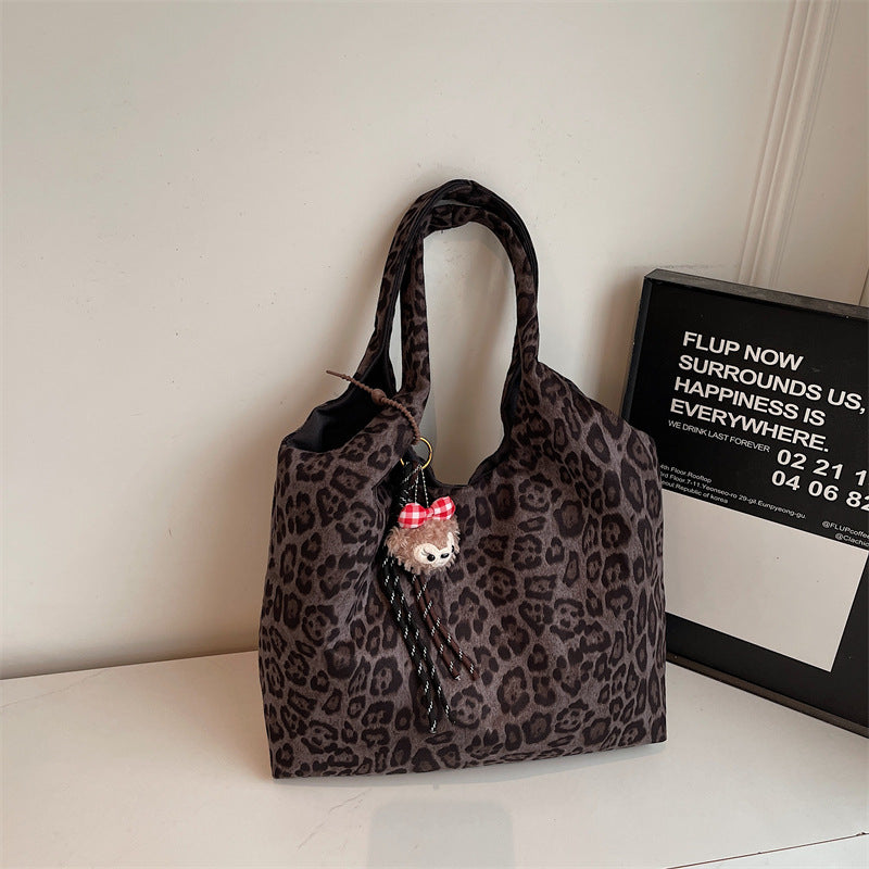 Fashionable Leopard Print Tote Bag Bowlift