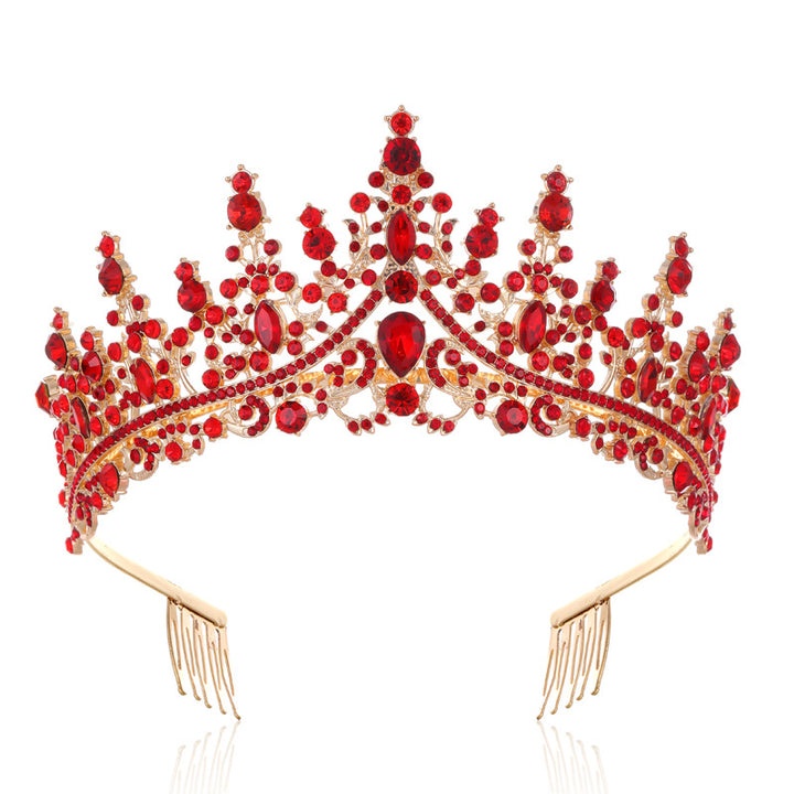 Ladies Rhinestone Tiara with Sparkling Gemstones Bowlift