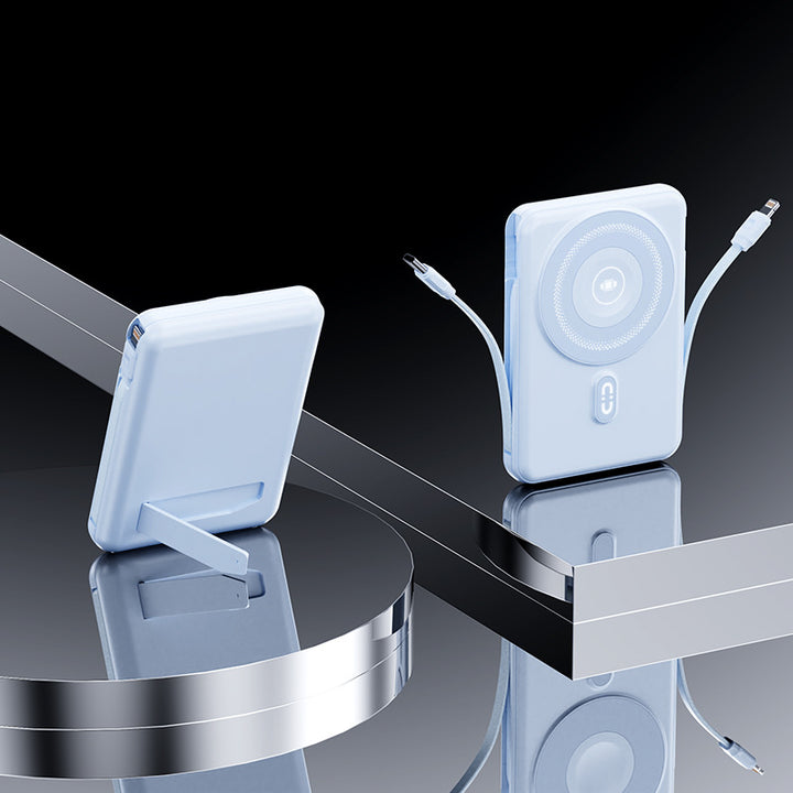 Portable Power Bank with Integrated Stand and Fast Charging Function Bowlift